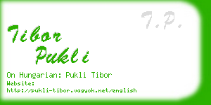 tibor pukli business card